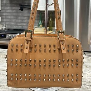 Fendi Authentic Leather Studded Camel shoulder/handbag